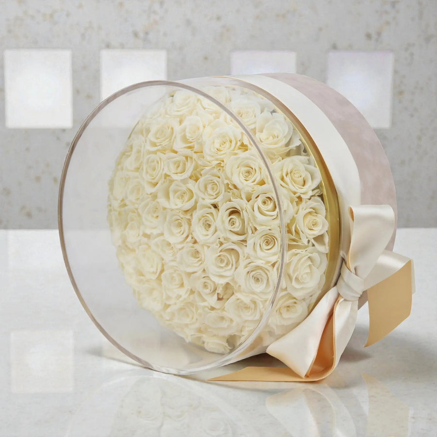 Floragram preserved cream roses — luxury gift for her Canada