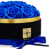 Floragram blue preserved roses display — luxury forever roses Canada